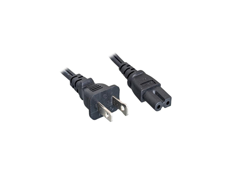 Nippon Labs 18 AWG Polarized US Notebook Power Cord NEMA 1-15P to C7, SPT-2,