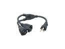 Nippon Labs 16 AWG 1-to-2 Power Cord Splitter (NEMA 5-15P to NEMA 5-15R X2),
