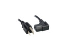 Nippon Labs 18 AWG Right Angle Standard Power Cord NEMA 5-15P to C13, 10A, 125V,