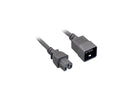 Nippon Labs 14 AWG. C15 / C20 Power Cord, SJT, 15A, 300V, 1 ft. IEC-60320-C15 to