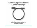 Logitech Reach Camera USB-C Cable Extension Cable - 1-meter, 3.28 ft - USB Type