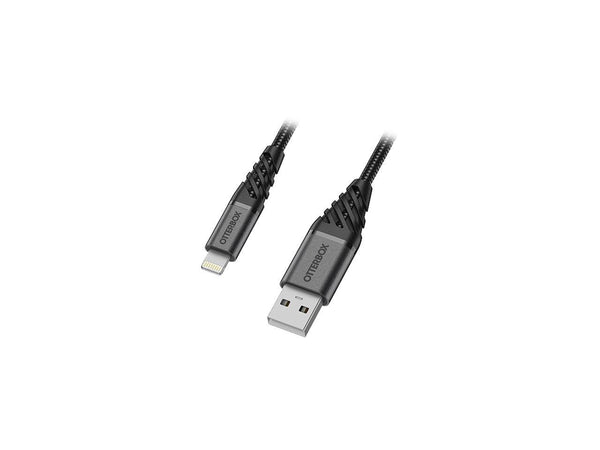 OtterBox 78-52644 Dark Ash Black Lightning to USB-A Cable - Premium 6.56 ft.