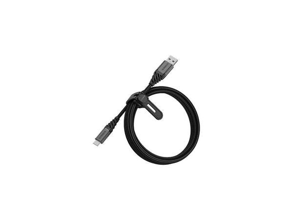 OtterBox 78-52665 Dark Ash Black USB-C to USB-A Cable - Premium 6.56 ft. (2m)