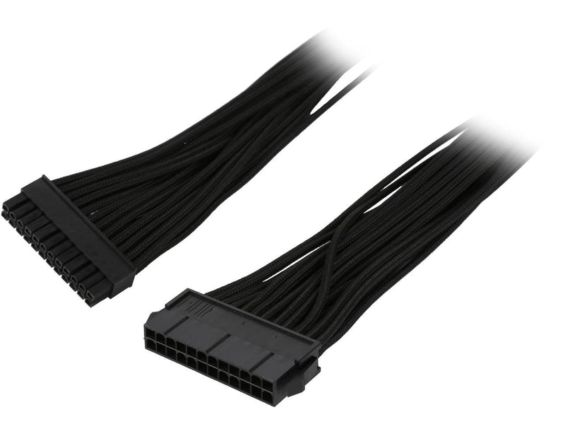 Phanteks 24 Pin M/B Premium Sleeved Extension Cable 19.68" Length, Black