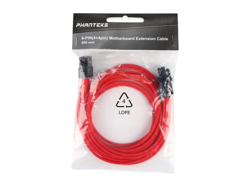 Phanteks 8 to 8 (4+4) Pin M/B Premium Sleeved Extension Cable 19.68" Length