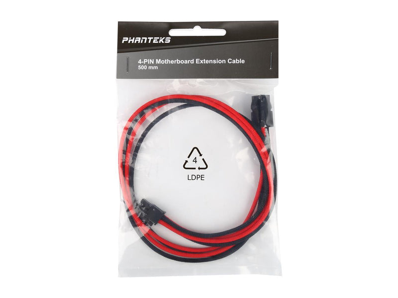 Phanteks PH-CB4P_BR 1.64 ft. (0.50m) 4 Pin M/B Premium Sleeved Extension Cable