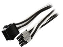 Phanteks PH-CB8P_BW 1.64 ft. (0.50m) 8 to 8 (4+4 )Pin M/B Extension cable 500mm