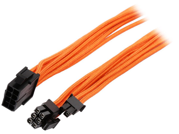 Phanteks PH-CB8V_OR 1.64 ft. (0.50m) 8 to 8 (6+2) Pin VGA Extension cable 500mm