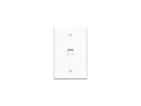 4XEM 4XFP01KYWH 1 Outlet RJ45 Wall Plate/ Face Plate White