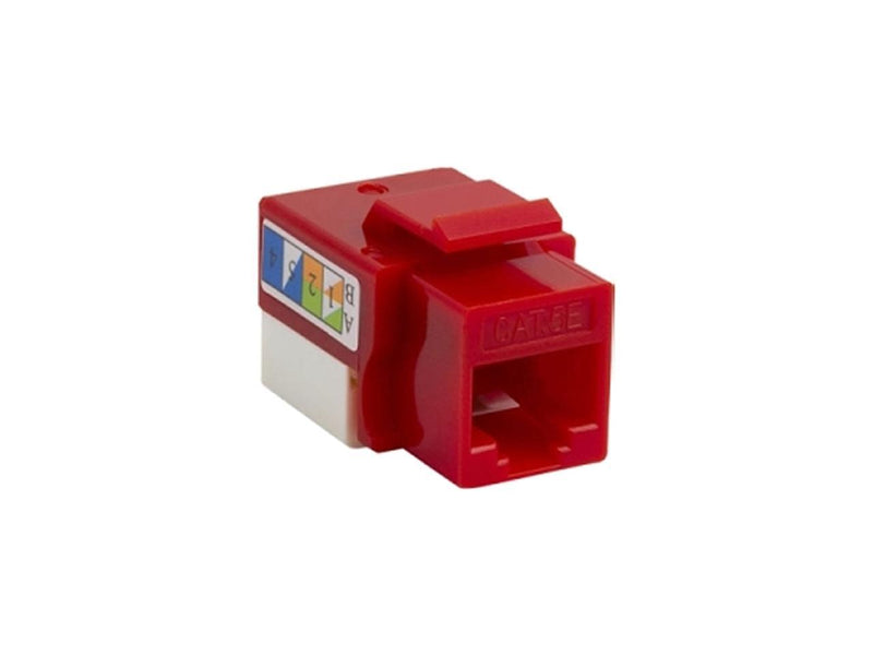 4XEM 4XKJC5ERD Cat5e 110 Style Punch Down Keystone Jack 90 Degree - Red