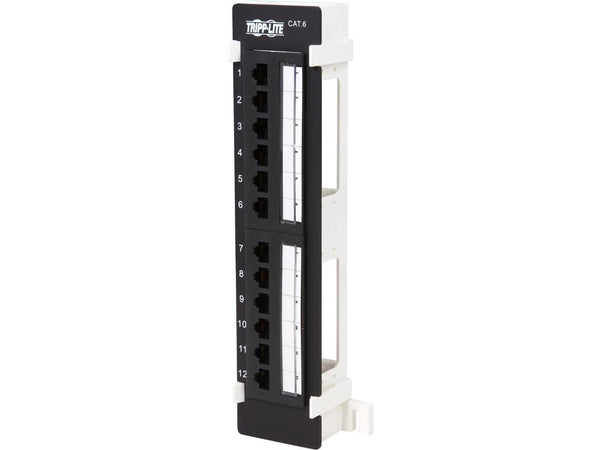 TRIPP LITE N250-012 12-Port Cat6 Wall-Mount Vertical 110 Patch Panel