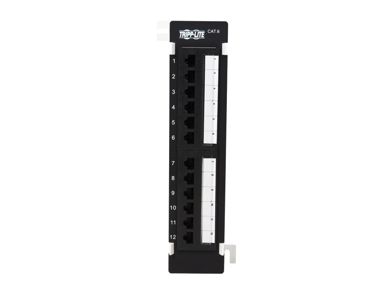 TRIPP LITE N250-012 12-Port Cat6 Wall-Mount Vertical 110 Patch Panel