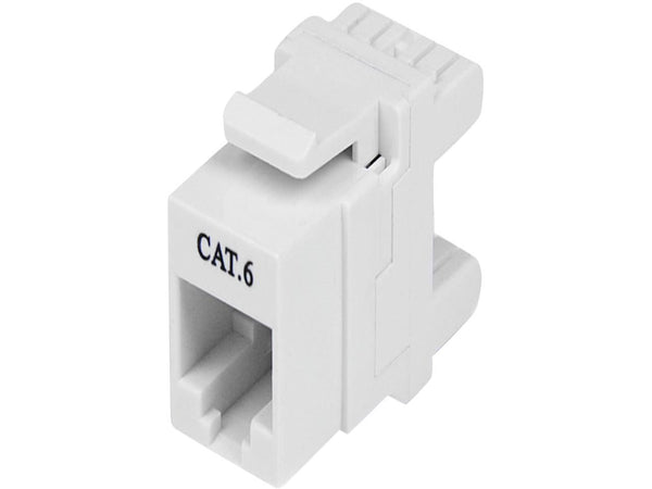 StarTech.com 180? Cat 6 Keystone Jack - RJ45 Ethernet Cat6 Wall Jack White - 110