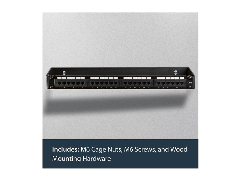 StarTech.com WALLMOUNTH1 1U 19in Hinged Wall Mounting Bracket for Patch Panels