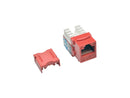 Tripp Lite Cat6/Cat5e 110 Style Punch Down Keystone Jack, Red, 25-Pack, TAA