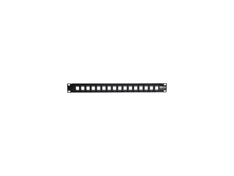 Tripp Lite 16-Port 1U Rack-Mount Unshielded Blank Keystone/Multimedia Patch