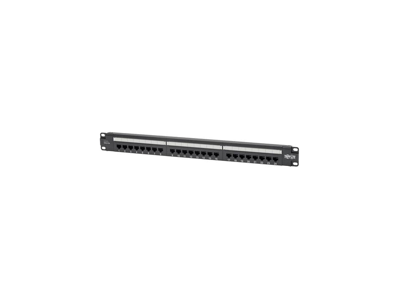 Tripp Lite Cat6 PoE Patch Panel 24-Port 110/Krone 568A/B RJ45 1URM TAA