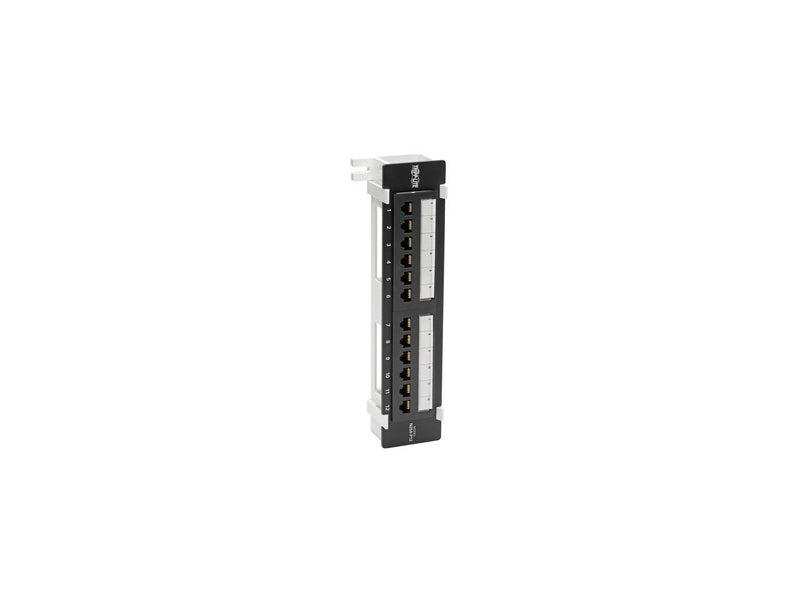 Tripp Lite Cat6 Wall-Mount PoE Patch Panel 12-Port 110/Krone 568A/B RJ45