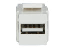 C2G/Cables To Go 28748 Snap-In USB A/A Female Keystone Insert Module (White)