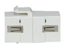 C2G/Cables To Go 28748 Snap-In USB A/A Female Keystone Insert Module (White)