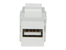 C2G/Cables To Go 28748 Snap-In USB A/A Female Keystone Insert Module (White)