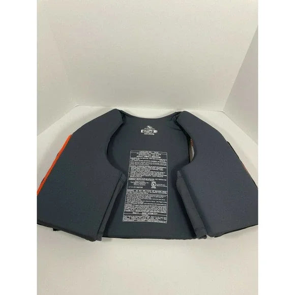 STEARNS LIFE VEST COAST GUARD APPROVED - SIZE: MEN S/M - BLACK/NEON ORANGE - Brand New