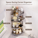 Binecer Corner Shower Caddy, 4 Tier Standing Shower Organizer with Soap Holder - Like New