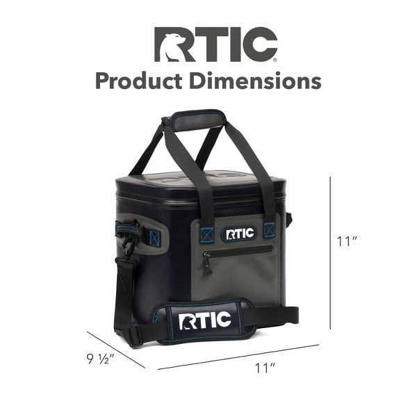 RTIC OUTDOORS 12 CANS SOFT SIDED COOLER BLUE/GRAY - BLUE/GRAY - Brand New