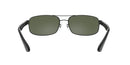 RAY-BAN Men's RB3445 Rectangular Dark Gray Lenses Matte Black Frame Sunglasses - Like New