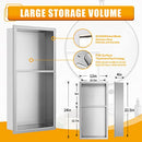 Stainless Steel Double Placed Tiers Bathroom Storage Shelf - Niche, 12" X 24" - Brand New