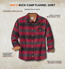 LEGENDARY WHITETAIL MENS LONG SLEEVE 100% COTTON FLANNEL LARGE - RED PLAID - Brand New