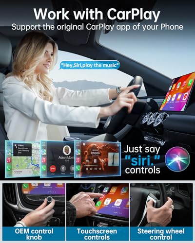 LUCKYMORE WIRELESS CARPLAY ADAPTER, CONVERTS WIRED TO WIRELESS CARPLAY DONGLE New