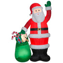 AIRBLOWN GEMMY CHRISTMAS INFLATABLE LUXE SANTA WITH TOY BAG 9 FT TALL - RED - Like New