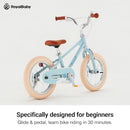 ROYALBABY EZ KIDS BIKE,12INCH CONVERTIBLE BALANCE TO PEDAL BIKE - BLUE - Brand New