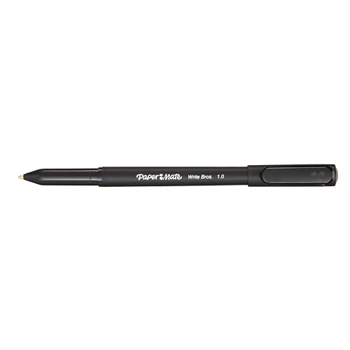 PAPER MATE WRITE BROS BALLPOINT STICK PENS 1.0MM BLACK BARREL 60 PACK - Brand New