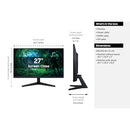 SAMSUNG 27” ODYSSEY G5 G53F QHD RESOLUTION MONITOR LS27FG53DENXZA - BLACK - Like New