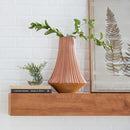 Deco 79 Decorative Vase Ribbed Centerpiece Vase, B094SWBYFP - Orange - Brand New