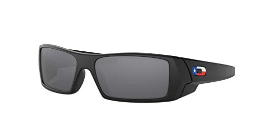 OAKLEY MEN'S OO9014 GASCAN RECTANGULAR 60MM SI MATTE BLACK/BLACK IRIDIUM - Like New
