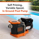 BLACK+DECKER 1.5HP VARIABLE IN GROUND POOL PUMP WIFI ENABLED DUAL VOLT - BLACK - Like New