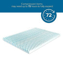 ZINUS 1.5/2/3/4" SWIRL GEL COOLING MEMORY FOAM MATTRESS TOPPER FULL - LIGHT BLUE - Brand New