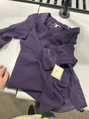 MAYA BROOKE PLUS SIZE LE BOS SATIN TRIM DUSTER JACKET SIZE: 16 W - EGGPLANT - Brand New