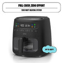 CRUZ 8.0 QT DIGITAL AIR FRYER TURBOCRISP TECHNOLOGY TOUCH SCREEN - BLACK - Like New