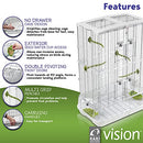 Vision M02 Wire Bird Cage Bird Home for Parakeets Finches B0012DOXEI - Green - Brand New