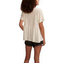 Lucky Brand Women's Crochet Yoke Babydoll Top Whisper White L B0CSQNL2FV - Brand New