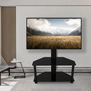 HCCK&CLLASSP H&C TV FLOOR STAND, BLACK TEMPERED GLASS FS03 - BLACK - Like New