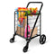 SereneLife Folding Grocery Utility Shopping Cart with 360 Rolling Swivel Wheels - Like New