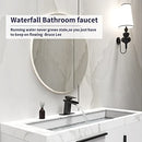 BWE BWE BATHROOM FAUCET WATERFALL BATH SINGLE HOLE HANDLE MODERN - BLACK MATTE - Like New