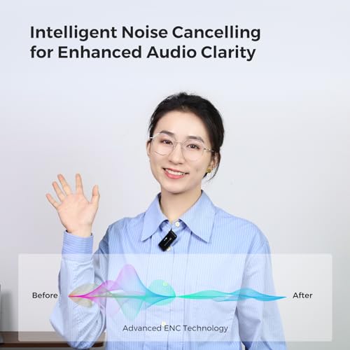 NUROUM NEARSTREAM AWM20T WIRELESS LAVALIER MICROPHONE NOISE CANCELLATION - BLACK - Like New