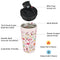 BJPKPK 18OZ INSULATED TUMBLER WITH LID AND STRAW STAINLESS STEEL - PINK UNICORNS - Like New