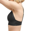 DM2322 Maidenform Women's Prep School Lacy Triangle Bralette, 2XL, Black - Like New